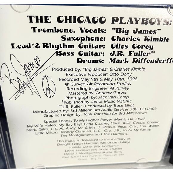 Autographed Big James - Funkin’ Blues (1998 CD) with The Chicago Playboys - Picture 4 of 8